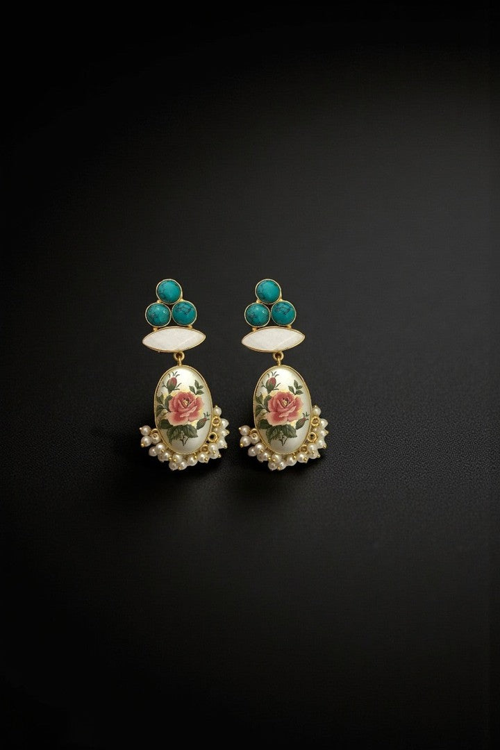 Rekha real pearl earrings