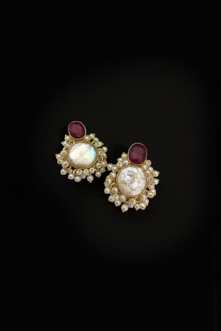 Shovik real pearl earrings