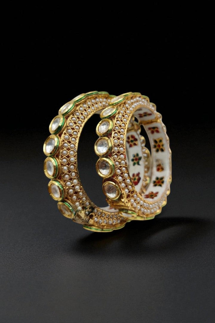 Shovina rajwadi jadau kundan bangles