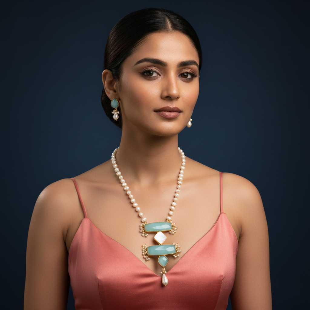 Nainika real pearl set