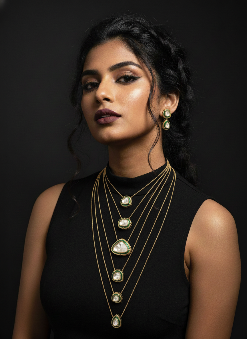 Long kundan mala set