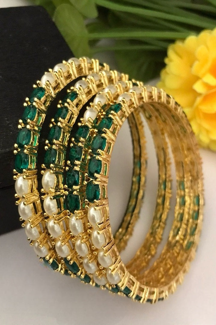 Jinisha real pearl bangles
