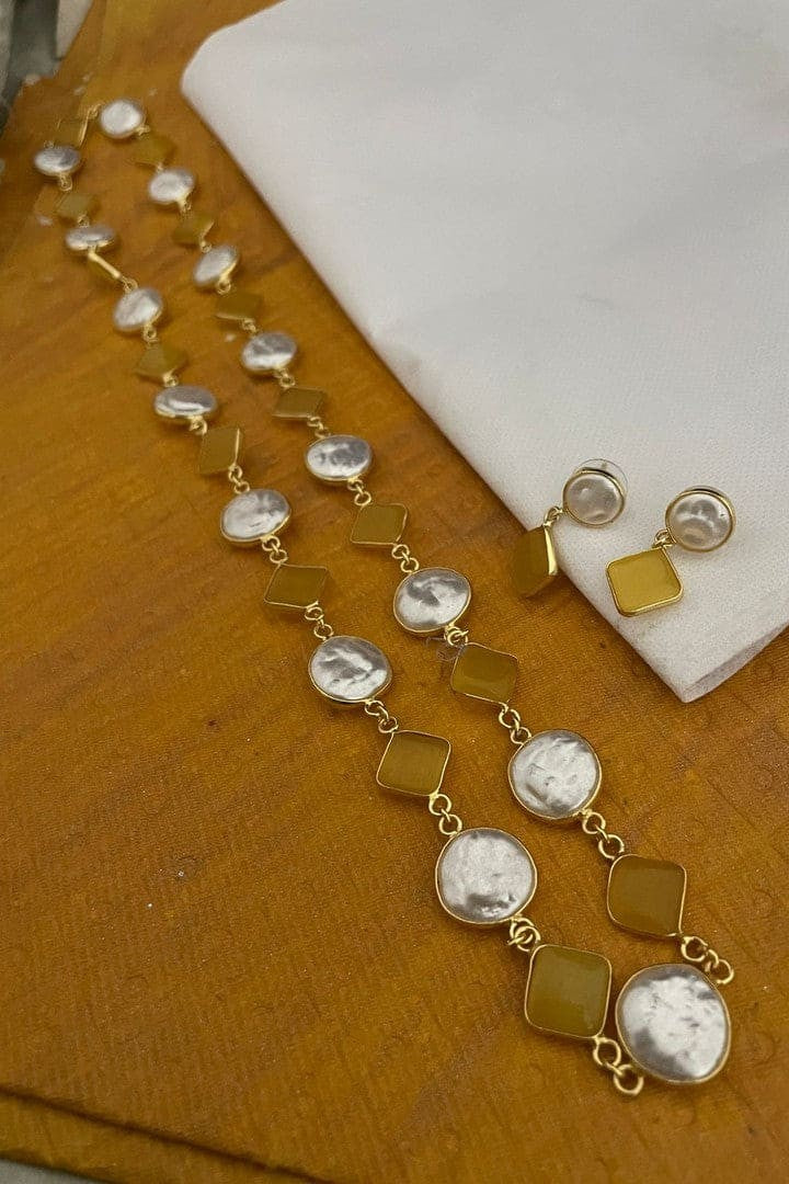 Yashodhra baroque pearl mala set