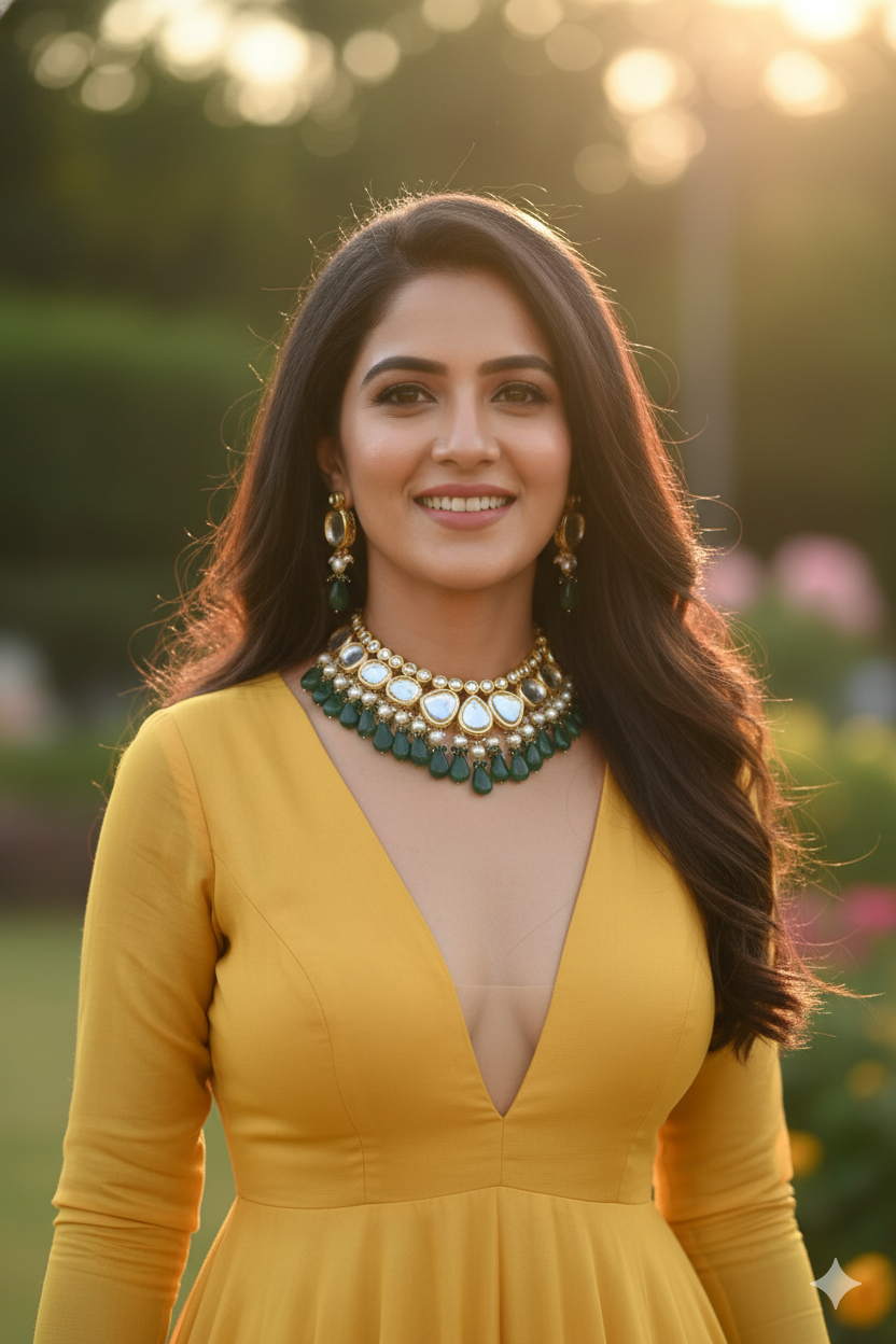 Aisha kundan set