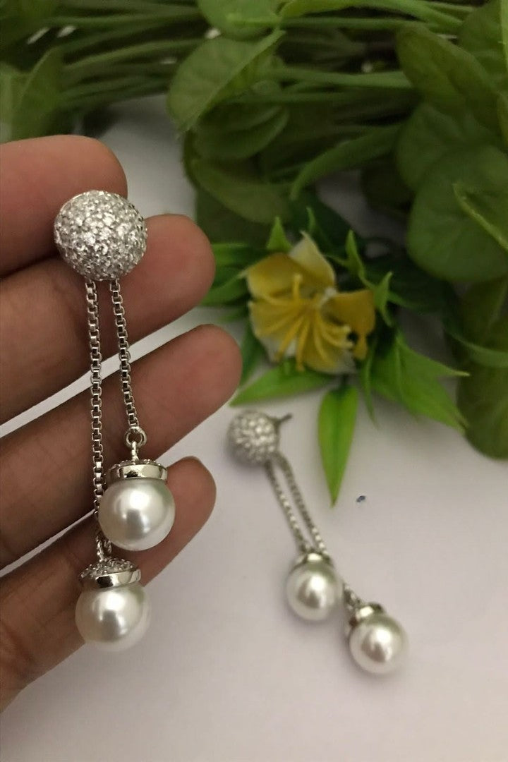 Gayatri pearl drop ad earrings