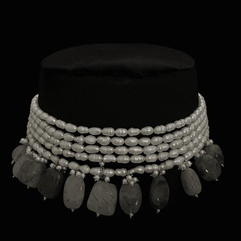 Real pearl Simon semi precious set
