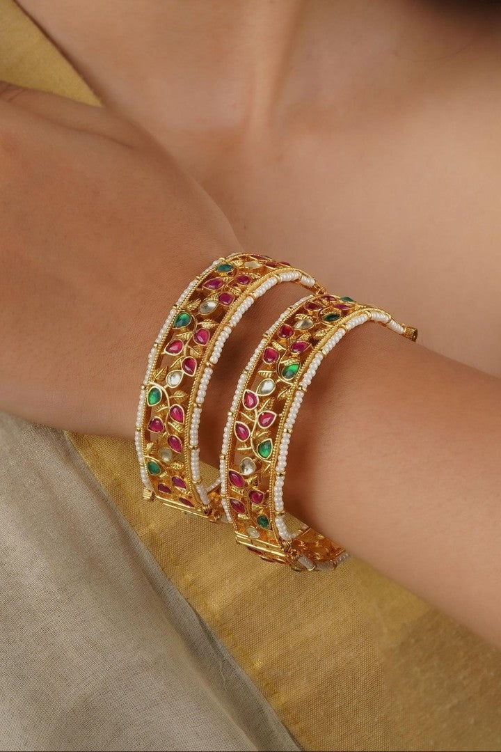 Polki pachi kundan naina bangles