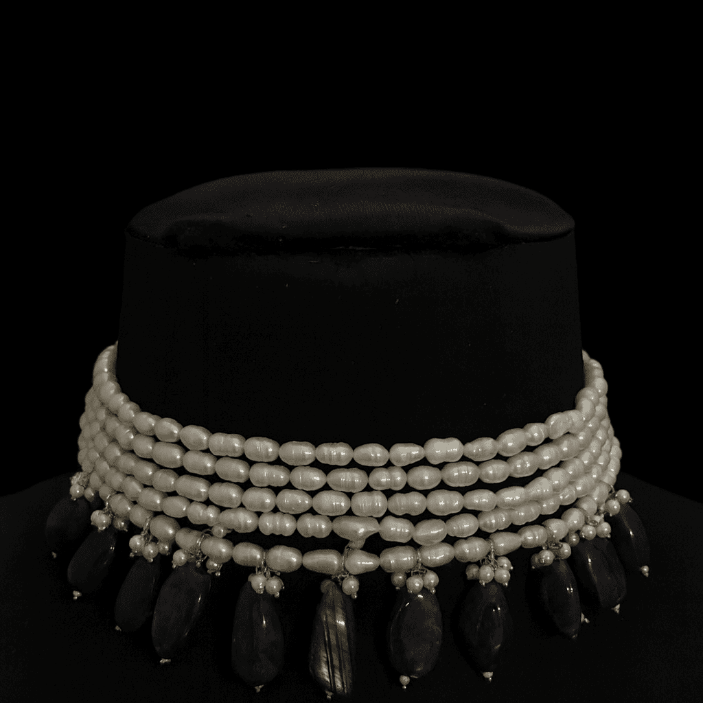 Real pearl Simon semi precious set