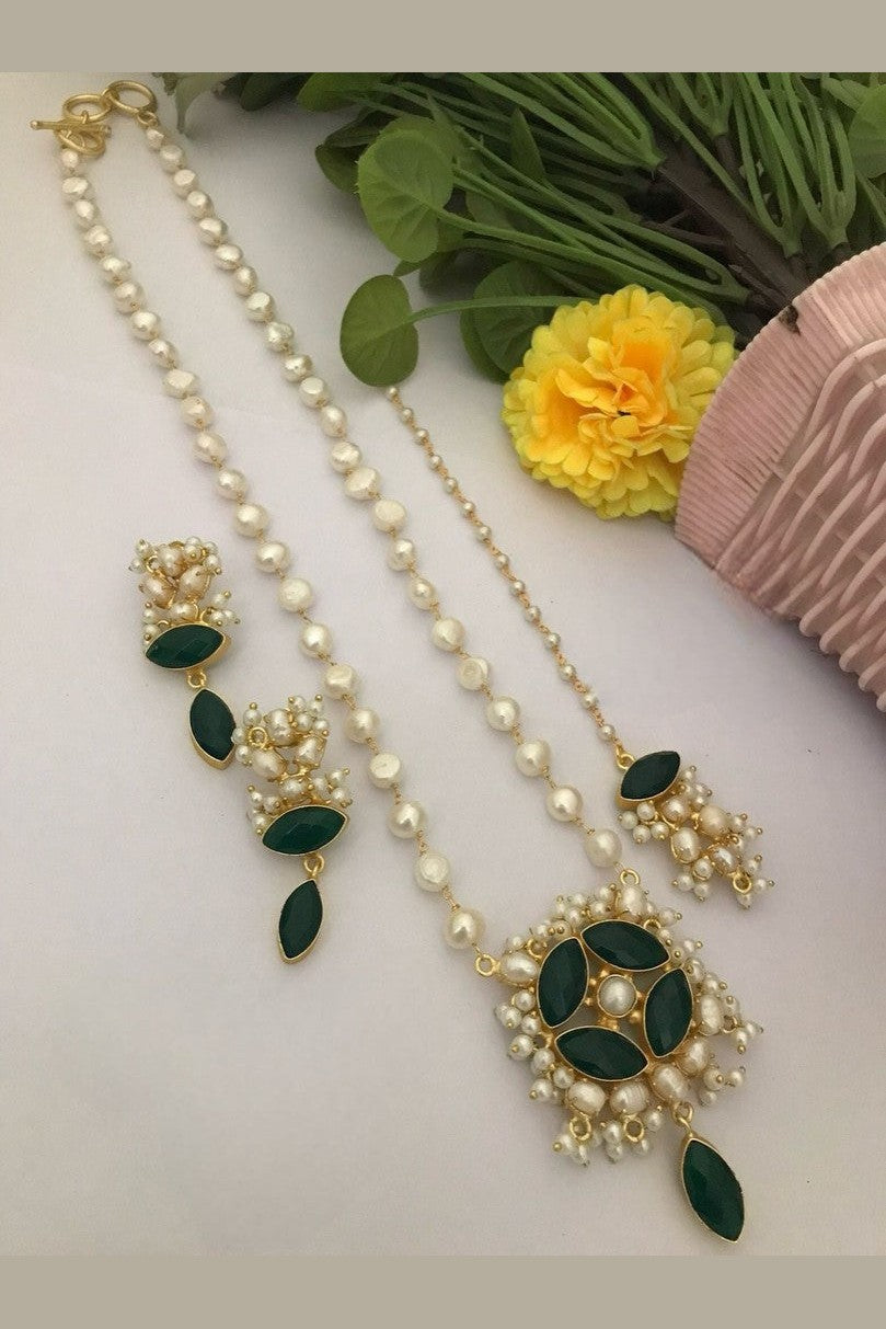 Atiksha real pearl combo set