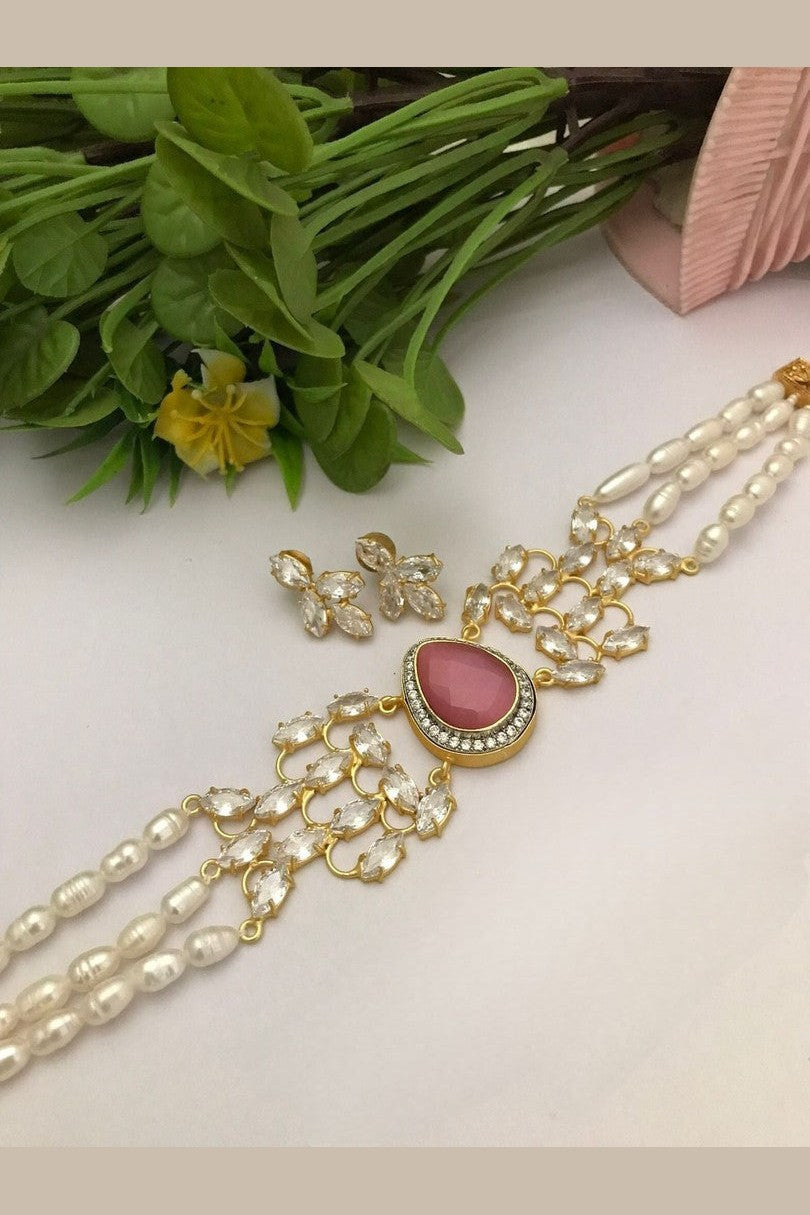 Shanika real pearl choker set