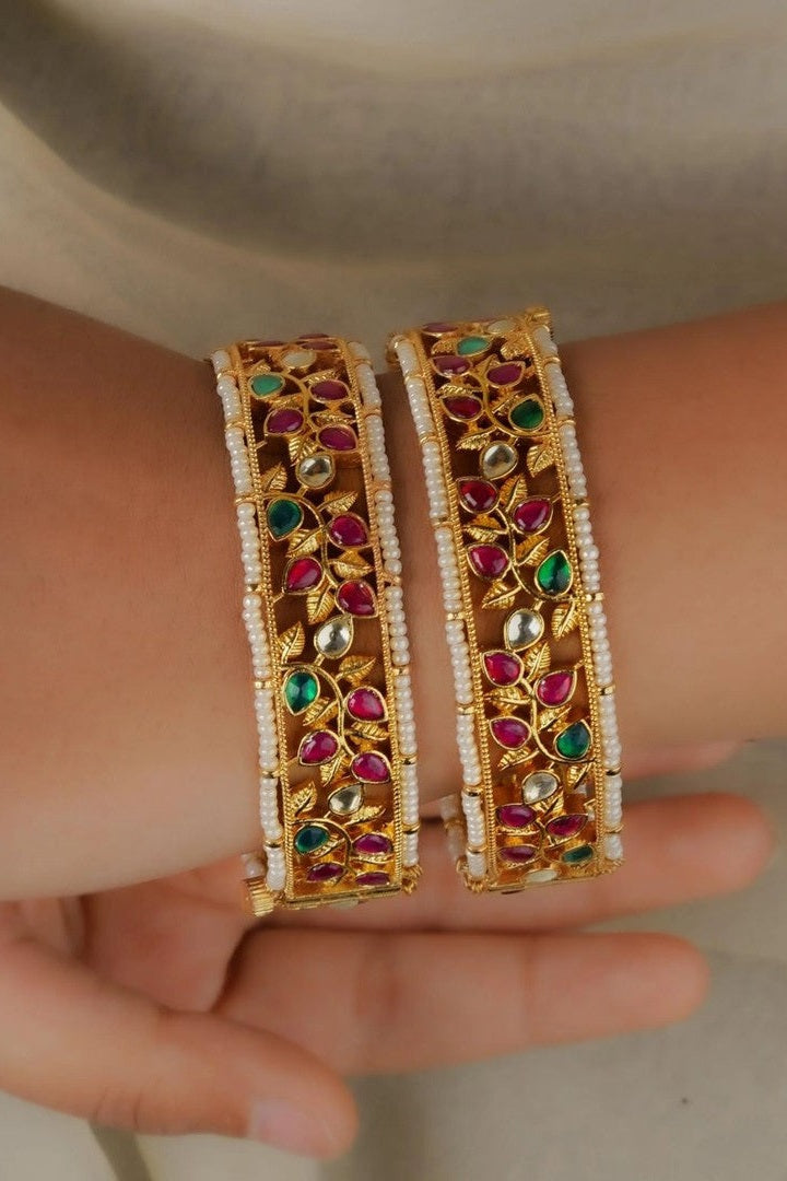 Polki pachi kundan naina bangles