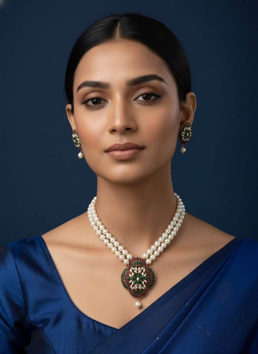 Kavita real pearl set