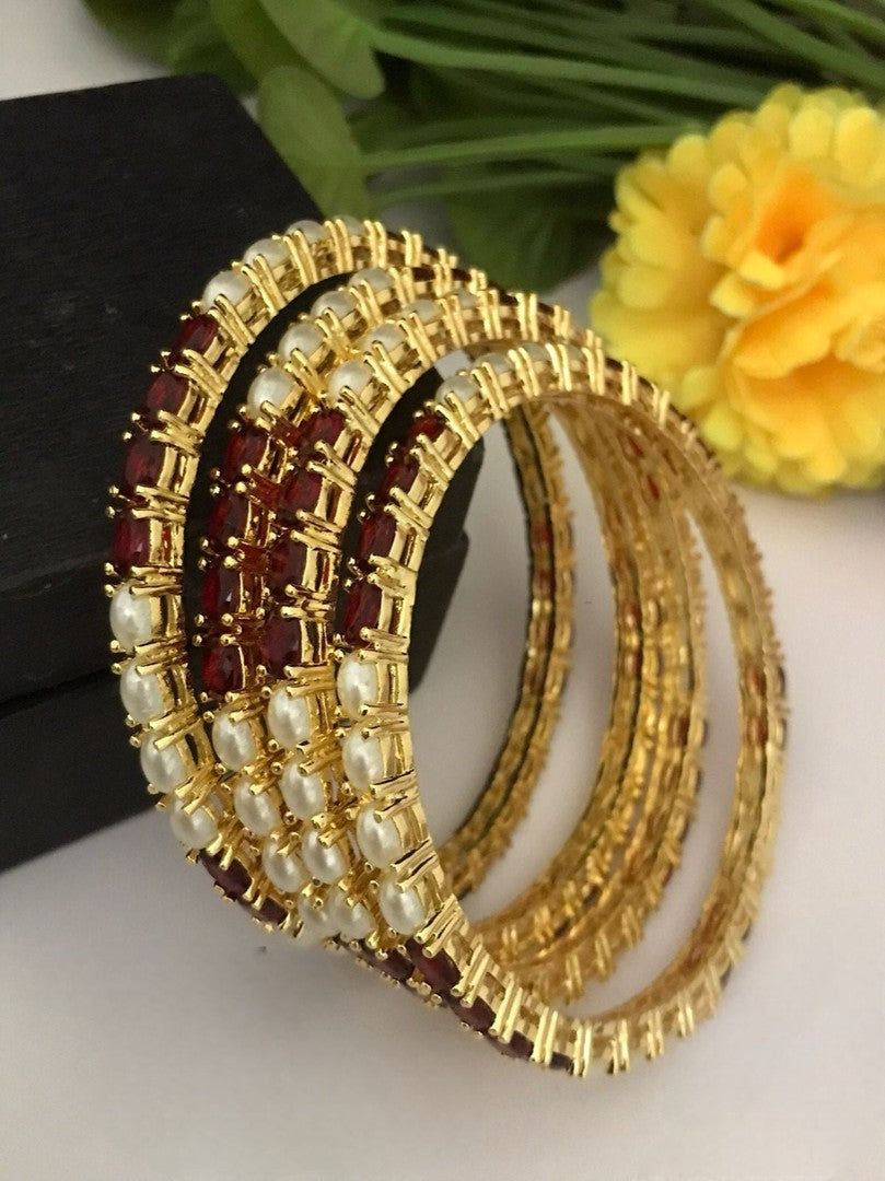 Jagvi real pearl Bangles