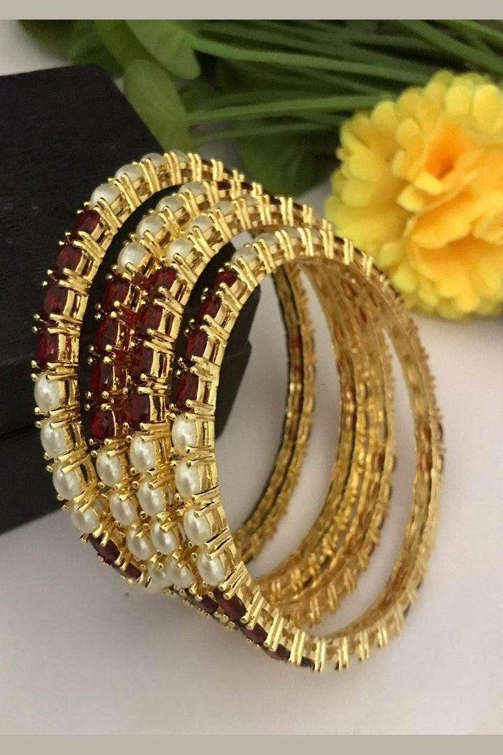 Jagvi real pearl Bangles