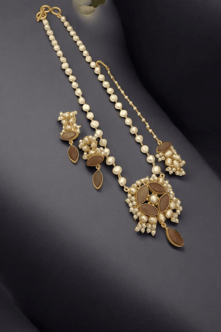 Jhanvika real pearl set combo