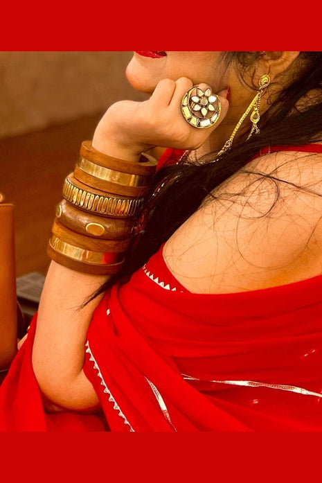 Kannaki wooden stack of bangles