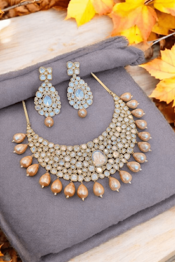 Blossom polki kundan set
