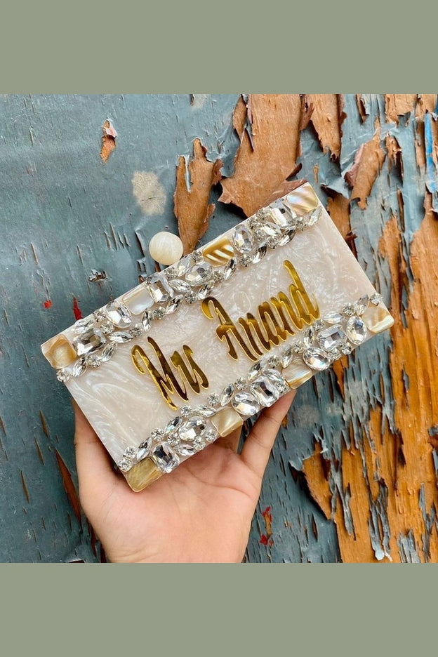 Amanda name Customisable clutch
