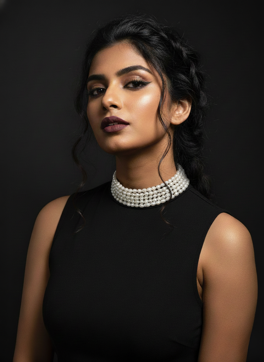 Farah real pearl choker mala