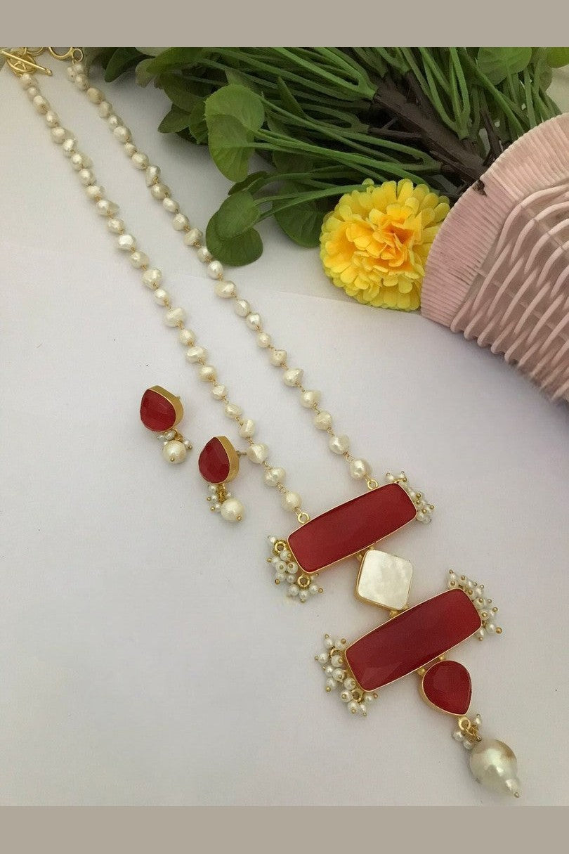 Navamika real pearl set