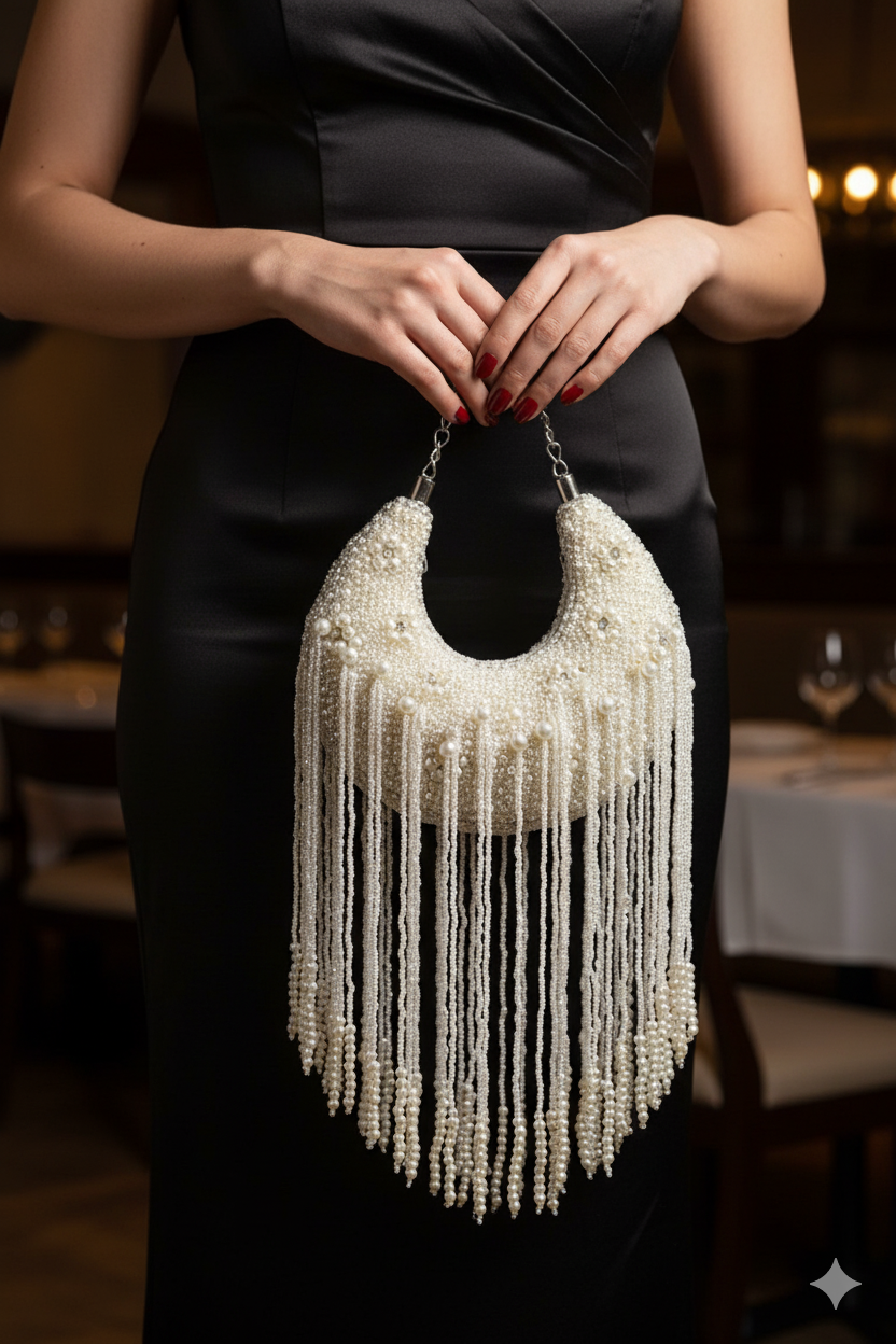 Chand pearl clutch Bag