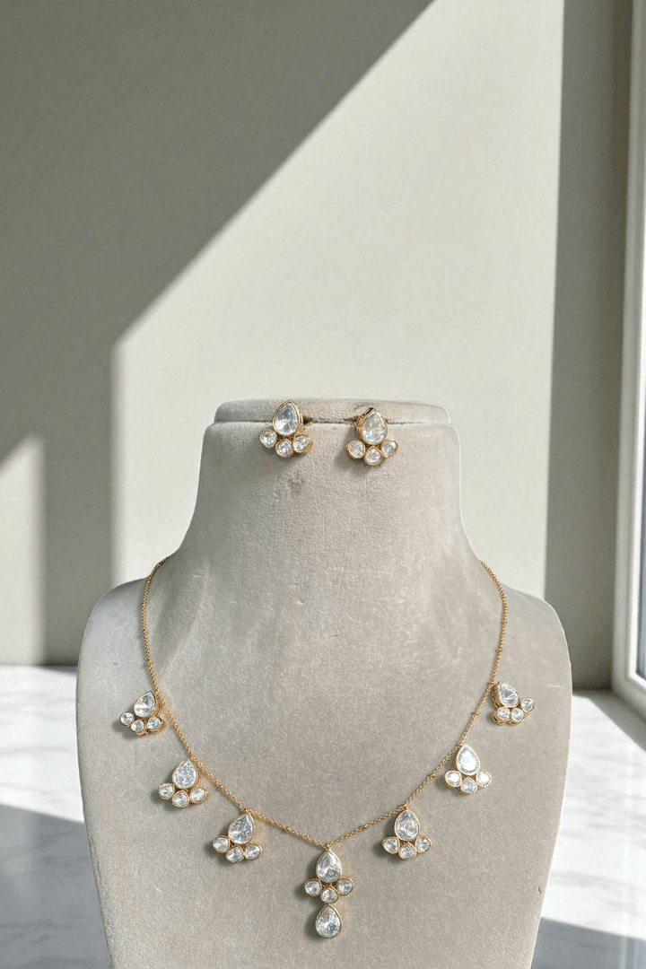 Jessica polki kundan sleek set