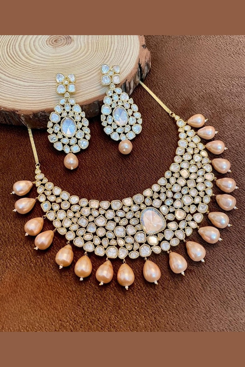 Blossom polki kundan set