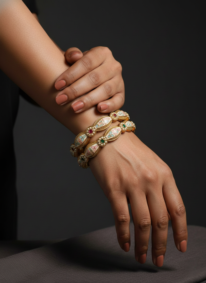 Mandakini meenakari bangles
