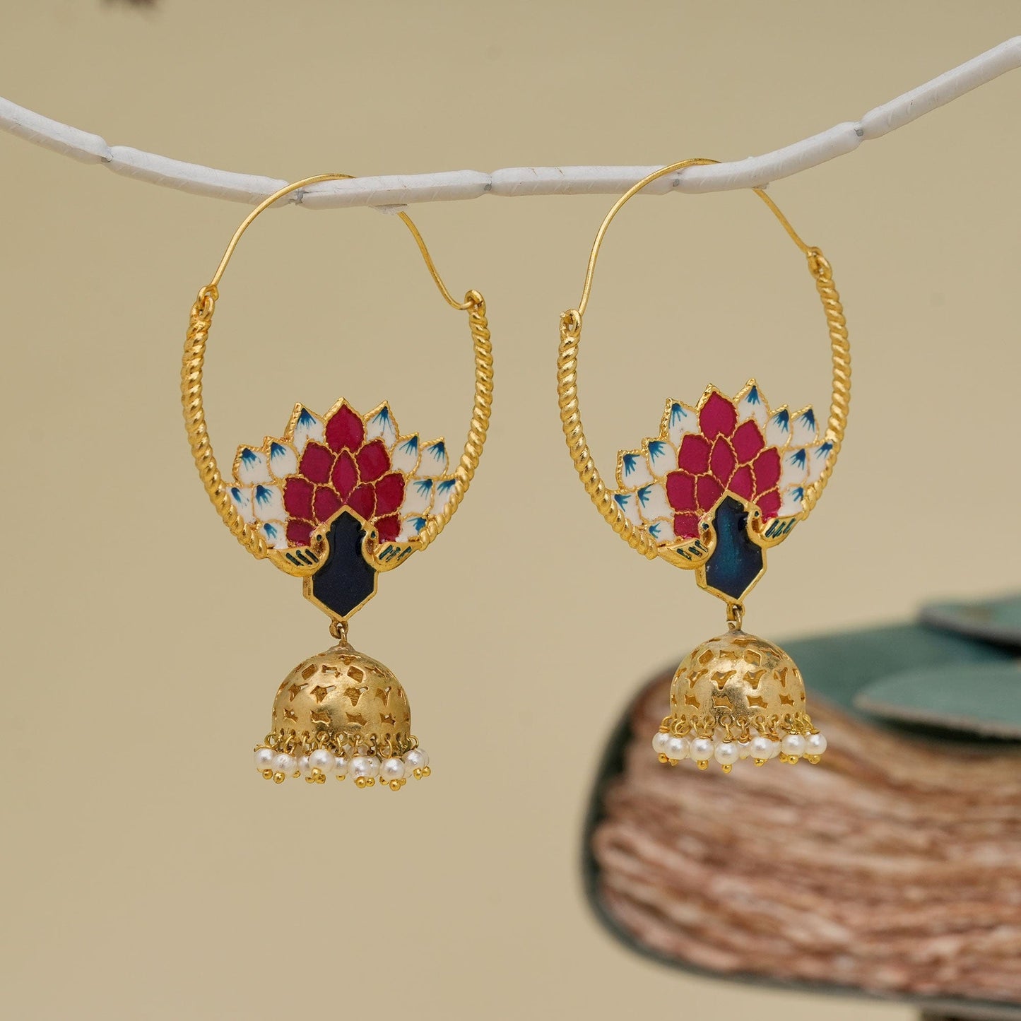 Peacock jhumka
