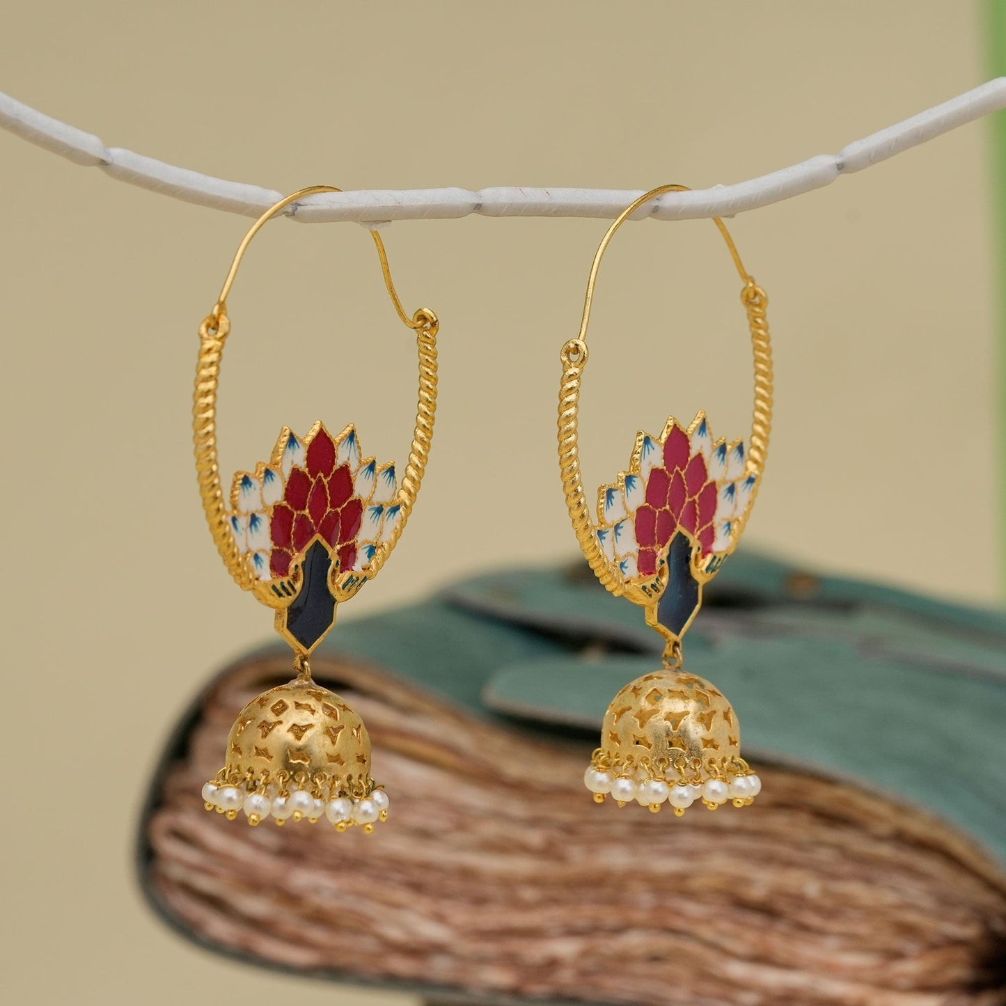 Peacock jhumka