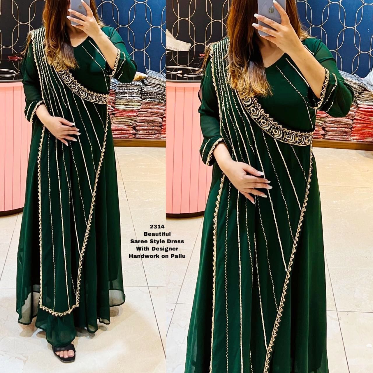 Indo Western Saree Style Gown
