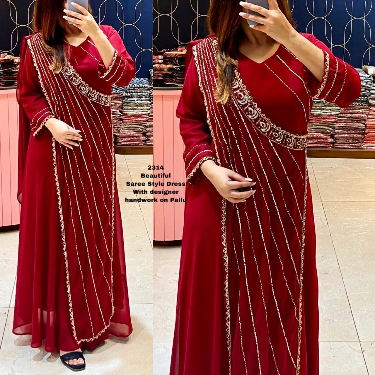 Indo Western Saree Style Gown