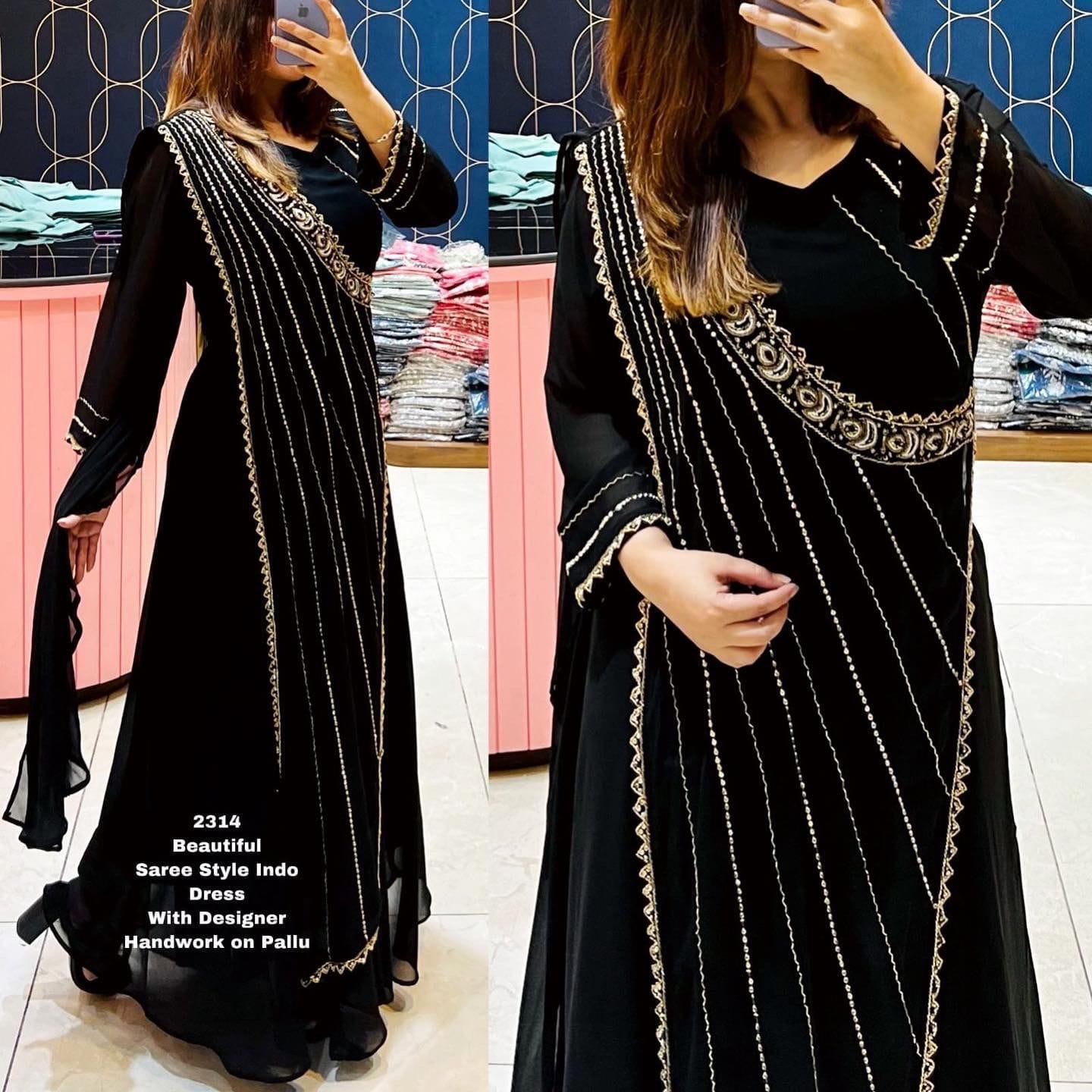 Indo Western Saree Style Gown