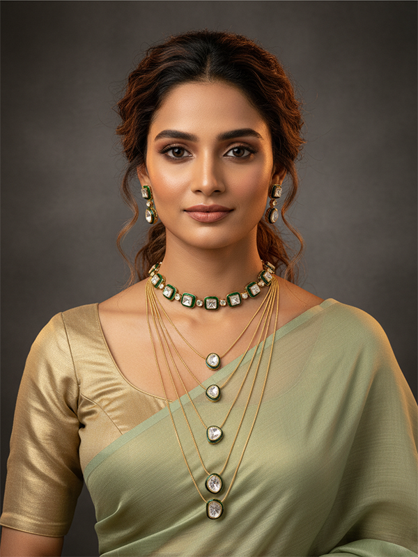 Aaloka Polki Kundan Set
