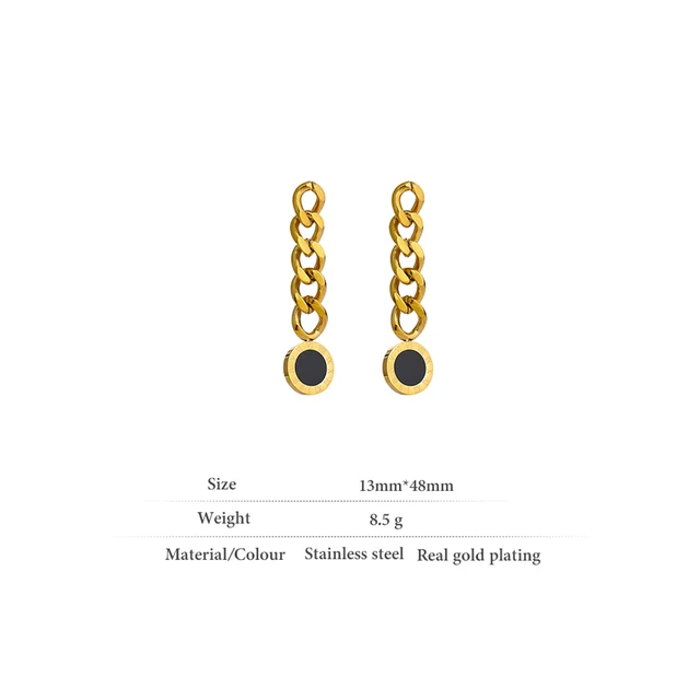 ES-190 – 18k Gold Plated Stainless Steel Tarnish Free Waterproof Female Earrings