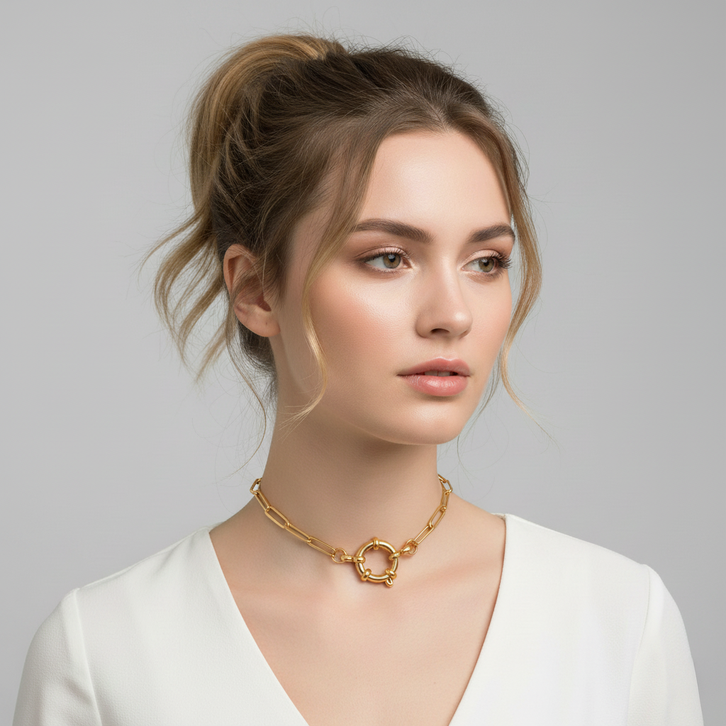 C-267 – 18k Gold Plated Stainless Steel Tarnish Free Waterproof Female Jewellery