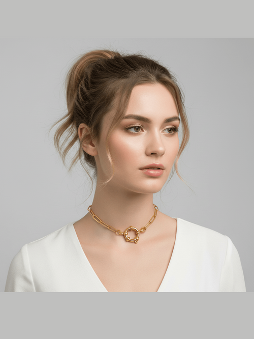 C-267 – 18k Gold Plated Stainless Steel Tarnish Free Waterproof Female Jewellery