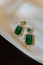 JS-9-GREEN-18k Gold Plated Stainless Steel Tarnish Free Waterproof Female Jewellery