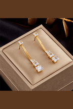 JS-17 – WHITE – 18k Gold Plated Stainless Steel Tarnish Free Waterproof Female Jewellery