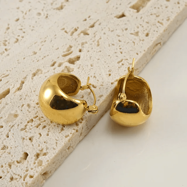 ES-243-18k Gold Plated Stainless Steel Tarnish Free Waterproof Female Jewellery