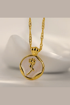C-208-18k Gold Plated Stainless Steel Tarnish Free Waterproof Female Jewellery