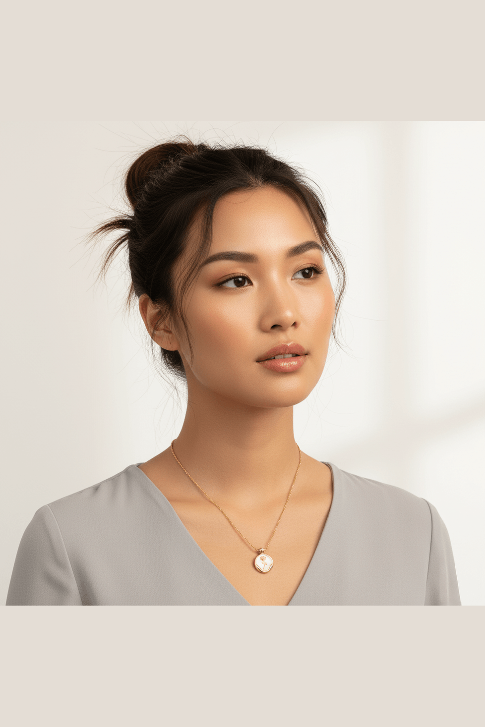 C-208-18k Gold Plated Stainless Steel Tarnish Free Waterproof Female Jewellery