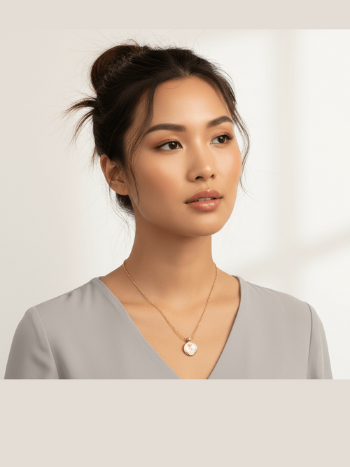 C-208-18k Gold Plated Stainless Steel Tarnish Free Waterproof Female Jewellery