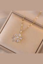 C-271-18k Gold Plated Stainless Steel Tarnish Free Waterproof Female Jewellery