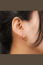ES-278-18k Gold Plated Stainless Steel Tarnish Free Waterproof Female Earrings