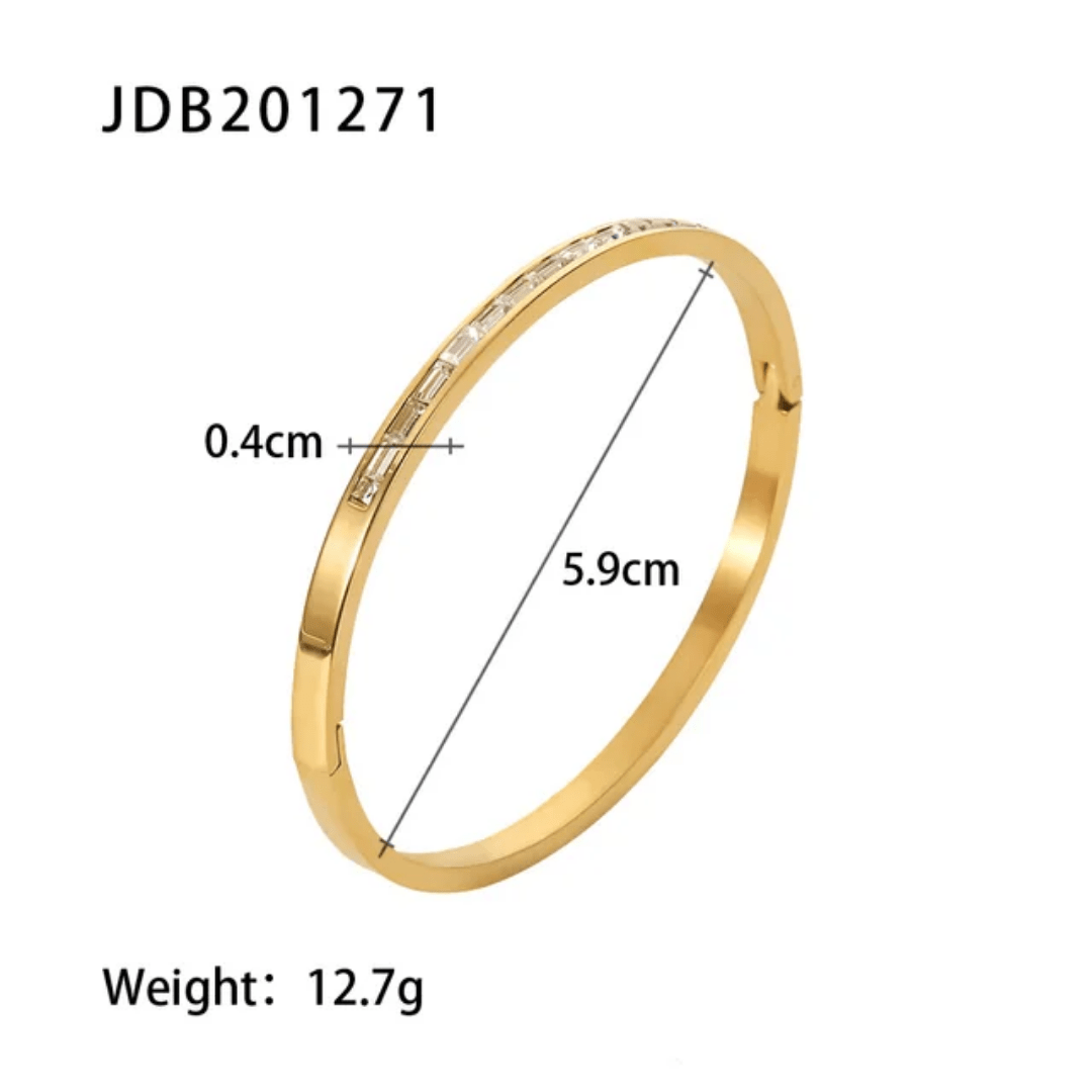B-48 white – 18k Gold Plated Stainless Steel Tarnish Free Waterproof Female Jewellery