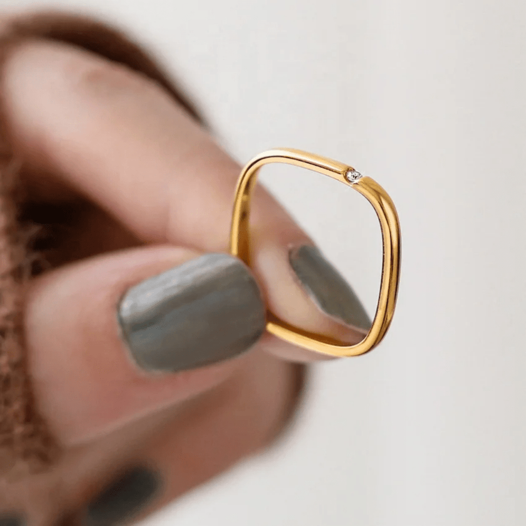 R-133 SIZE-6,8 AVAILABLE 18k Gold Plated Stainless Steel Tarnish Free Waterproof Female Jewellery