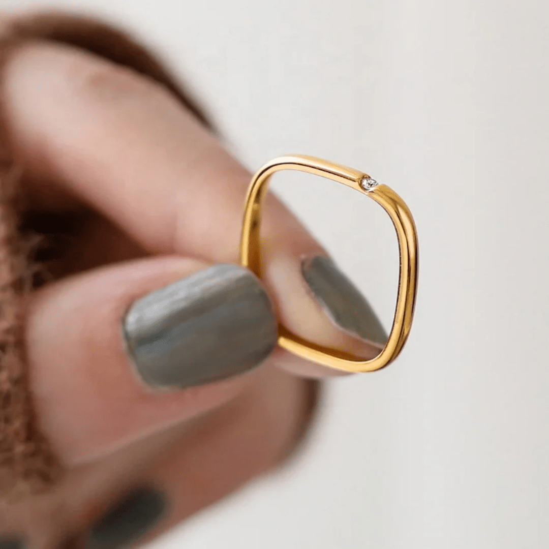 R-133 SIZE-6,8 AVAILABLE 18k Gold Plated Stainless Steel Tarnish Free Waterproof Female Jewellery