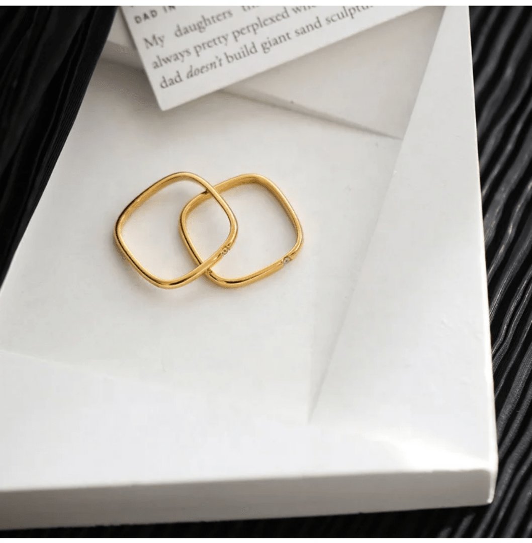 R-133 SIZE-6,8 AVAILABLE 18k Gold Plated Stainless Steel Tarnish Free Waterproof Female Jewellery