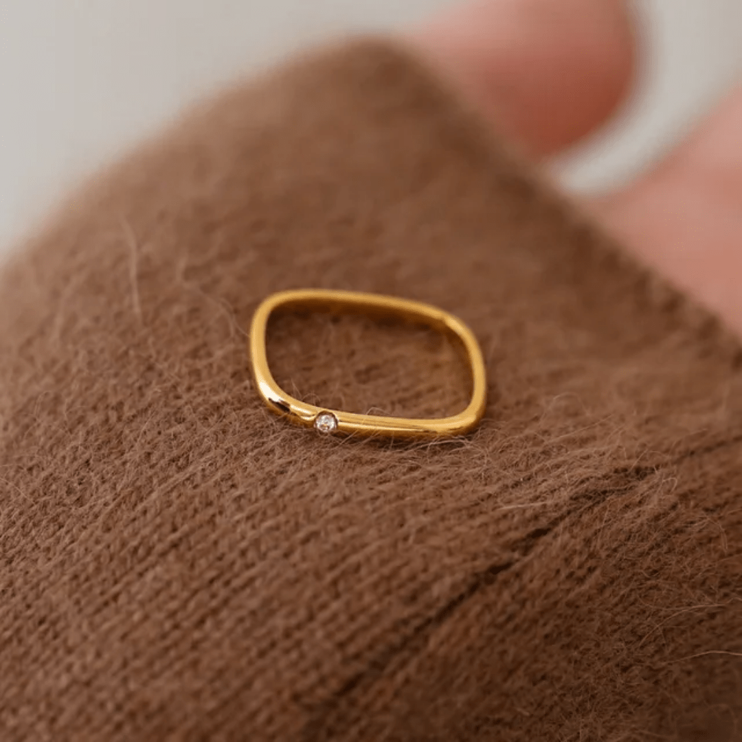 R-133 SIZE-6,8 AVAILABLE 18k Gold Plated Stainless Steel Tarnish Free Waterproof Female Jewellery